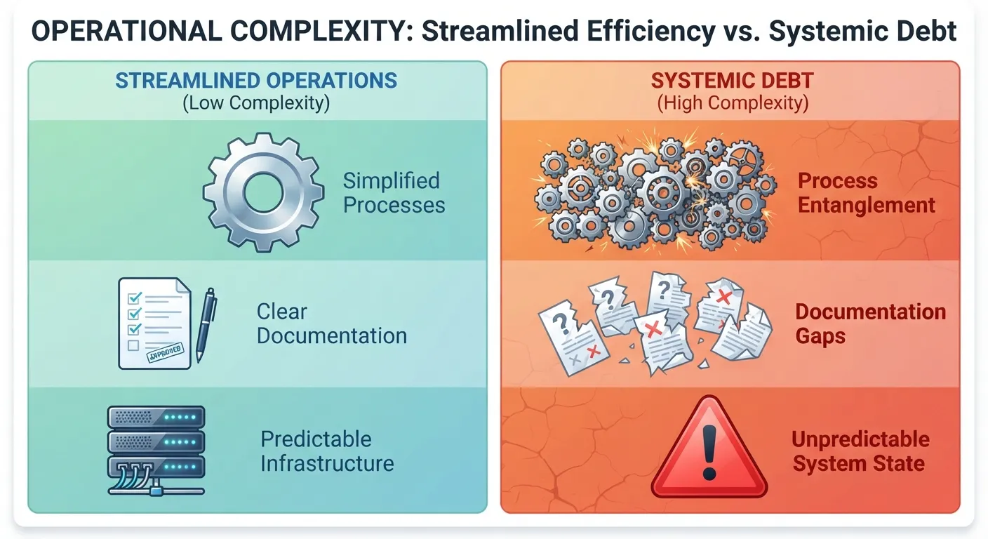 Side-by-side comparison of modular monolith vs distributed system operational costs